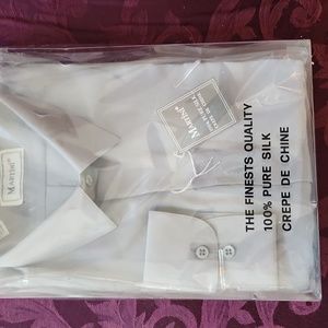 New with tags Martini pure silk men's dress shirt